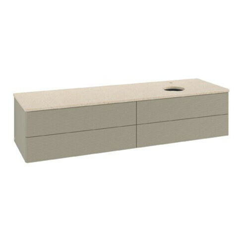 V&B Waschtischunterschrank mit Frontstruktur Antao 160x50cm, HL, WBP botti., st. Gr m Lac