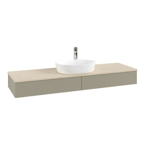 V&B Waschtischunterschrank mit Frontstruktur Antao 160x50cm, HL, WBP botti., st. Gr m Lac