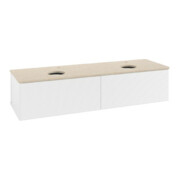 V&B Waschtischunterschrank mit Frontstruktur Antao 160x50cm, HL, WBP botti., wh. m Lac