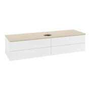 V&B Waschtischunterschrank mit Frontstruktur Antao 160x50cm, HL, WBP botti., wh. m Lac