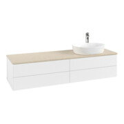 V&B Waschtischunterschrank mit Frontstruktur Antao 160x50cm, HL, WBP botti., wh. m Lac