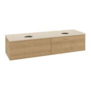 V&B Waschtischunterschrank mit Frontstruktur Antao 160x50cm, HL, WBP-farbe botti., hon. Oa