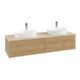 V&B Waschtischunterschrank mit Frontstruktur Antao 160x50cm, HL, WBP-farbe botti., hon. Oa-3