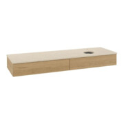 V&B Waschtischunterschrank mit Frontstruktur Antao 160x50cm, HL, WBP-farbe botti., hon. Oa