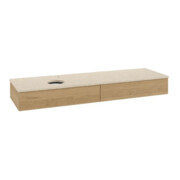V&B Waschtischunterschrank mit Frontstruktur Antao 160x50cm, HL, WBP-farbe botti., hon. Oa