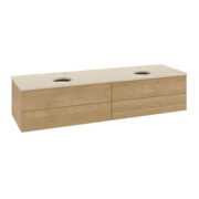 V&B Waschtischunterschrank mit Frontstruktur Antao 160x50cm, HL, WBP-farbe botti., hon. oak