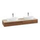 V&B Waschtischunterschrank mit Frontstruktur Antao 160x50cm, HL, WBP-farbe botti., w. wal-1