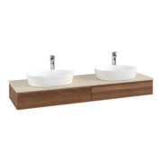 V&B Waschtischunterschrank mit Frontstruktur Antao 160x50cm, HL, WBP-farbe botti., w. wal