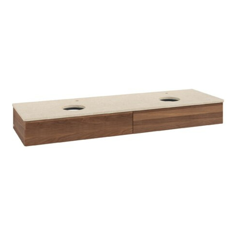 V&B Waschtischunterschrank mit Frontstruktur Antao 160x50cm, HL, WBP-farbe botti., w. wal