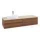 V&B Waschtischunterschrank mit Frontstruktur Antao 160x50cm, HL, WBP-farbe botti., w. wal-1