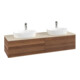 V&B Waschtischunterschrank mit Frontstruktur Antao 160x50cm, HL, WBP-farbe botti., w. wal-1
