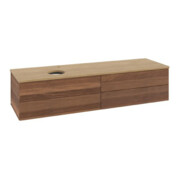 V&B Waschtischunterschrank mit Frontstruktur Antao 160x50cm, HL, WBP-farbe hon. Oa, w. wal