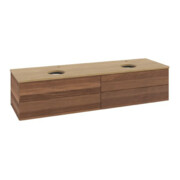 V&B Waschtischunterschrank mit Frontstruktur Antao 160x50cm, HL, WBP-farbe hon. Oa, w. wal-3
