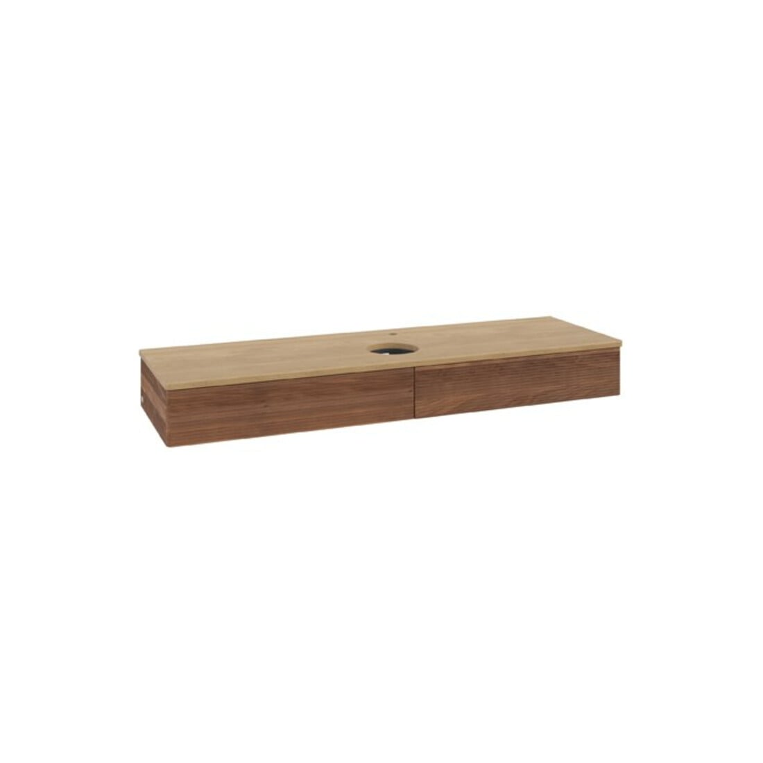 V&B Waschtischunterschrank mit Frontstruktur Antao 160x50cm, HL, WBP-farbe hon. Oa, w. wal