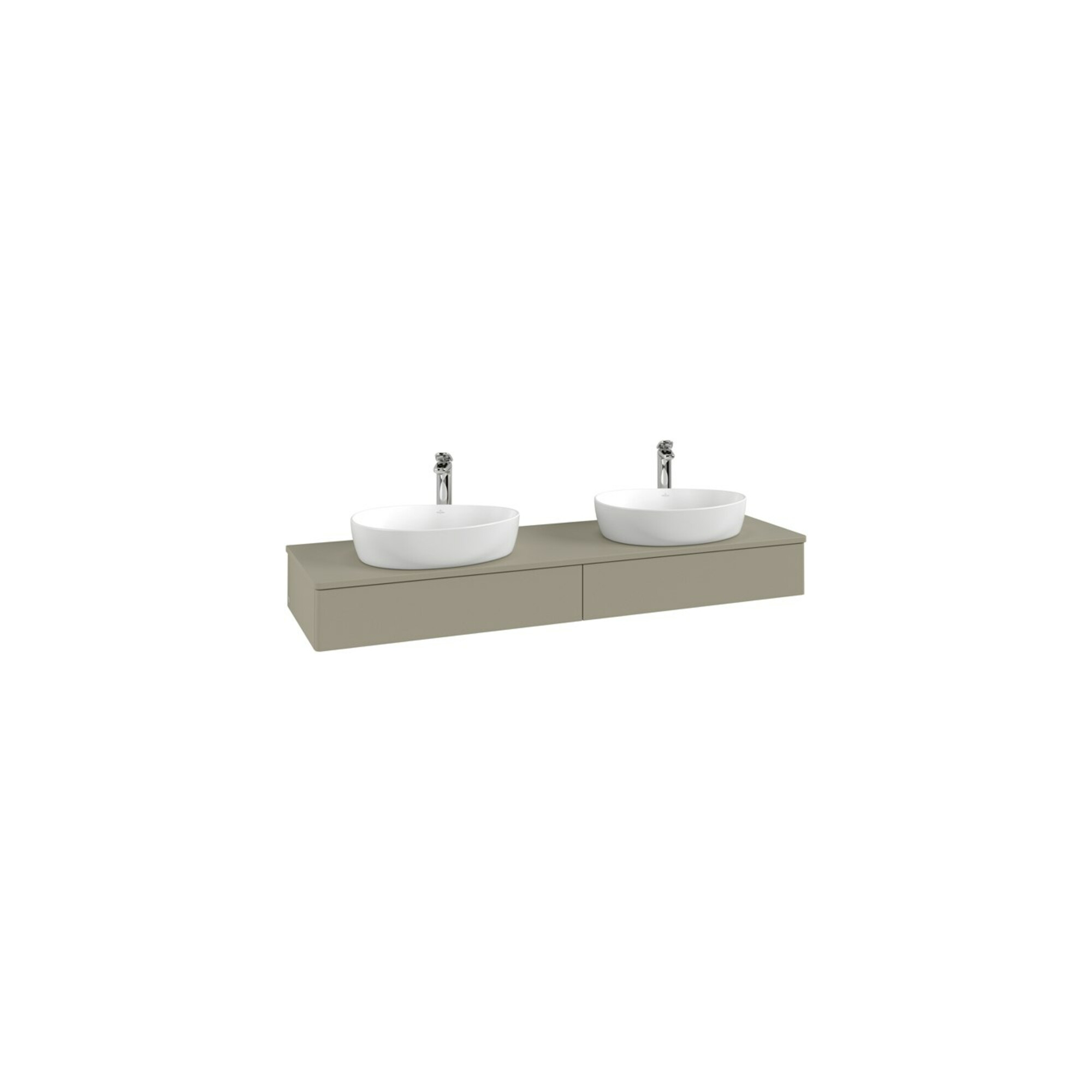 V&B Waschtischunterschrank mit Frontstruktur Antao 160x50cm, HL, WBP-farbe Lac, bla m Lac ; Villeroy & Boch