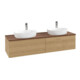 V&B Waschtischunterschrank mit Frontstruktur Antao 160x50cm, HL, WBP-farbe w. wal, hon. Oa-3
