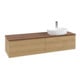 V&B Waschtischunterschrank mit Frontstruktur Antao 160x50cm, HL, WBP-farbe w. wal, hon. Oa-1