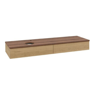 V&B Waschtischunterschrank mit Frontstruktur Antao 160x50cm, HL, WBP-farbe w. wal, hon. Oa