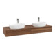 V&B Waschtischunterschrank mit Frontstruktur Antao 160x50cm, HL, WBP-farbe w. wal, w. wal-1