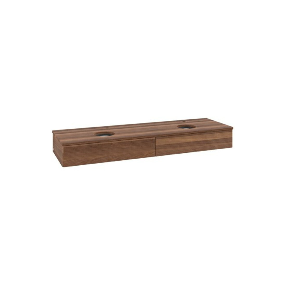 V&B Waschtischunterschrank mit Frontstruktur Antao 160x50cm, HL, WBP-farbe w. wal, w. wal