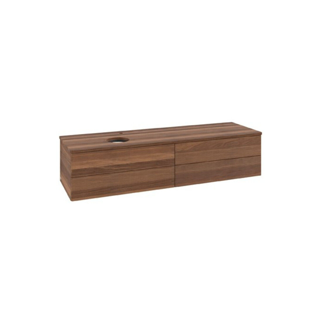 V&B Waschtischunterschrank mit Frontstruktur Antao 160x50cm, HL, WBP-farbe w. wal, w. wal
