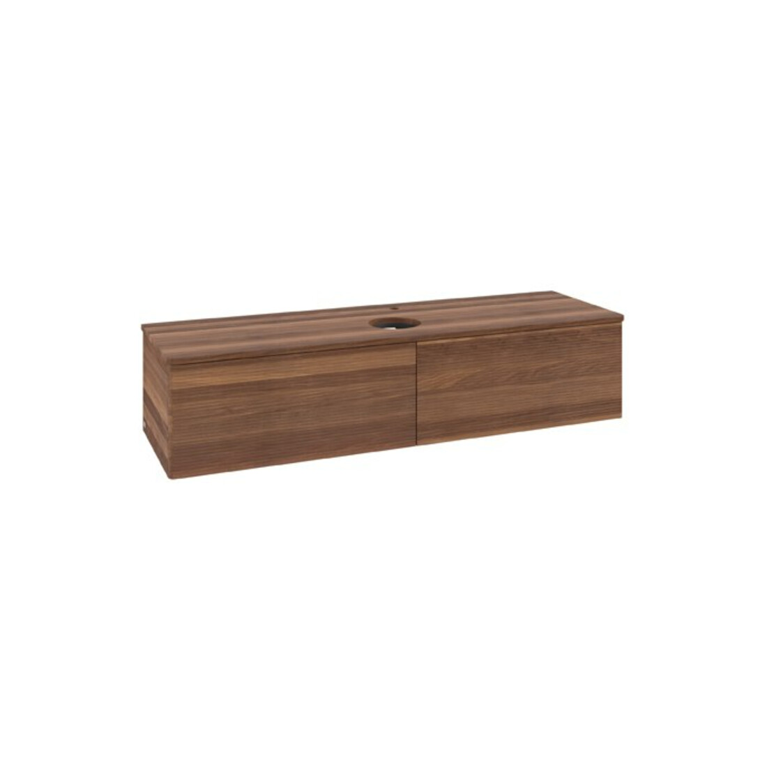 V&B Waschtischunterschrank mit Frontstruktur Antao 160x50cm, HL, WBP-farbe w. wal, w. wal