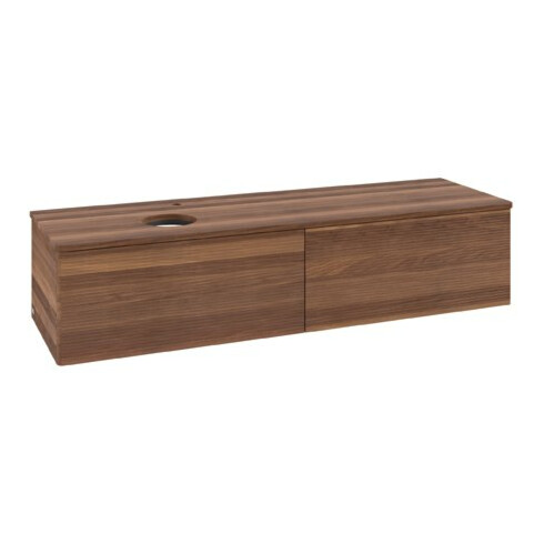 V&B Waschtischunterschrank mit Frontstruktur Antao 160x50cm, HL, WBP-farbe w. wal, w. wal