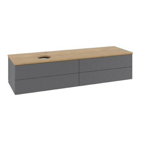 V&B Waschtischunterschrank mit Frontstruktur Antao 160x50cm, HL, WBP hon. Oa, A m Lac