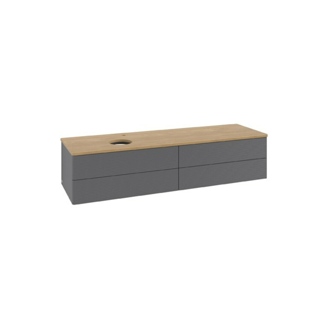 V&B Waschtischunterschrank mit Frontstruktur Antao 160x50cm, HL, WBP hon. Oa, A m Lac