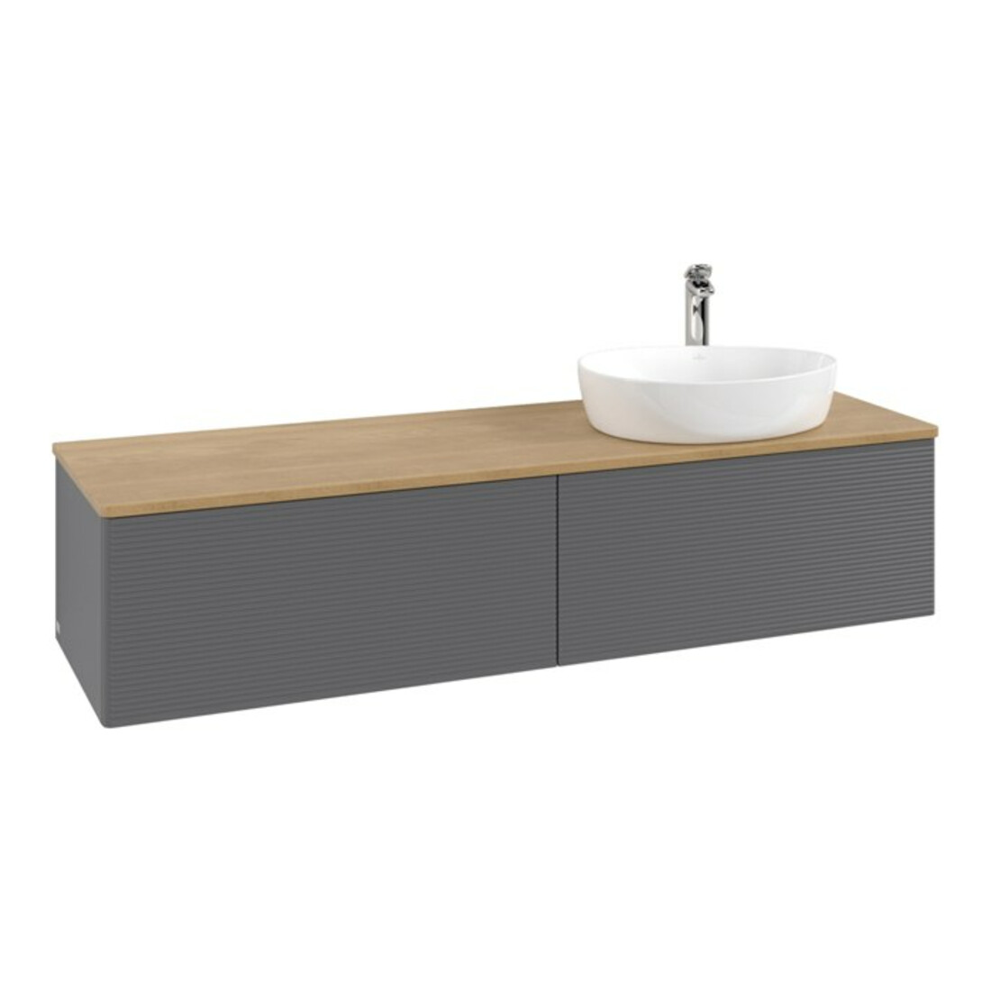 V&B Waschtischunterschrank mit Frontstruktur Antao 160x50cm, HL, WBP hon. Oa, A m Lac