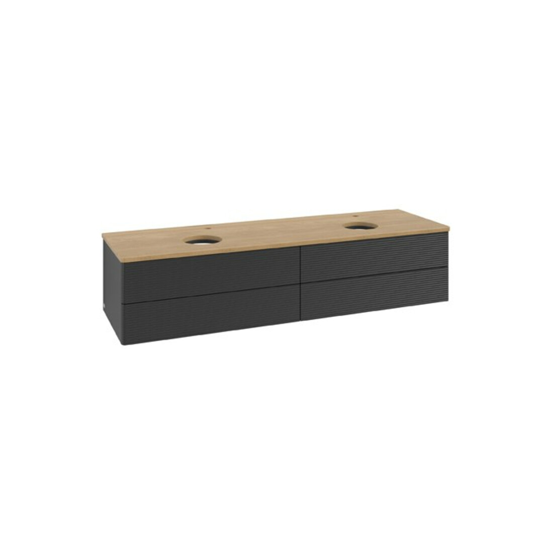 V&B Waschtischunterschrank mit Frontstruktur Antao 160x50cm, HL, WBP hon. Oa, bla m Lac