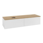 V&B Waschtischunterschrank mit Frontstruktur Antao 160x50cm, HL, WBP hon. Oa, glo wh. Lac-4