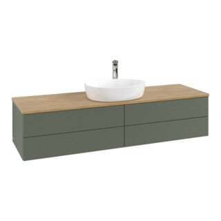 V&B Waschtischunterschrank mit Frontstruktur Antao 160x50cm, HL, WBP hon. Oa, lea gre. m La