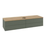 V&B Waschtischunterschrank mit Frontstruktur Antao 160x50cm, HL, WBP hon. Oa, lea gre. m La-3