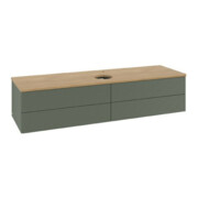 V&B Waschtischunterschrank mit Frontstruktur Antao 160x50cm, HL, WBP hon. Oa, lea gre. m La-4
