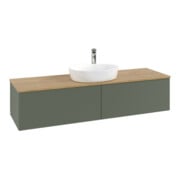 V&B Waschtischunterschrank mit Frontstruktur Antao 160x50cm, HL, WBP hon. Oa, lea gre. m La