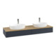 V&B Waschtischunterschrank mit Frontstruktur Antao 160x50cm, HL, WBP hon. Oa, md bl. m Lac-1