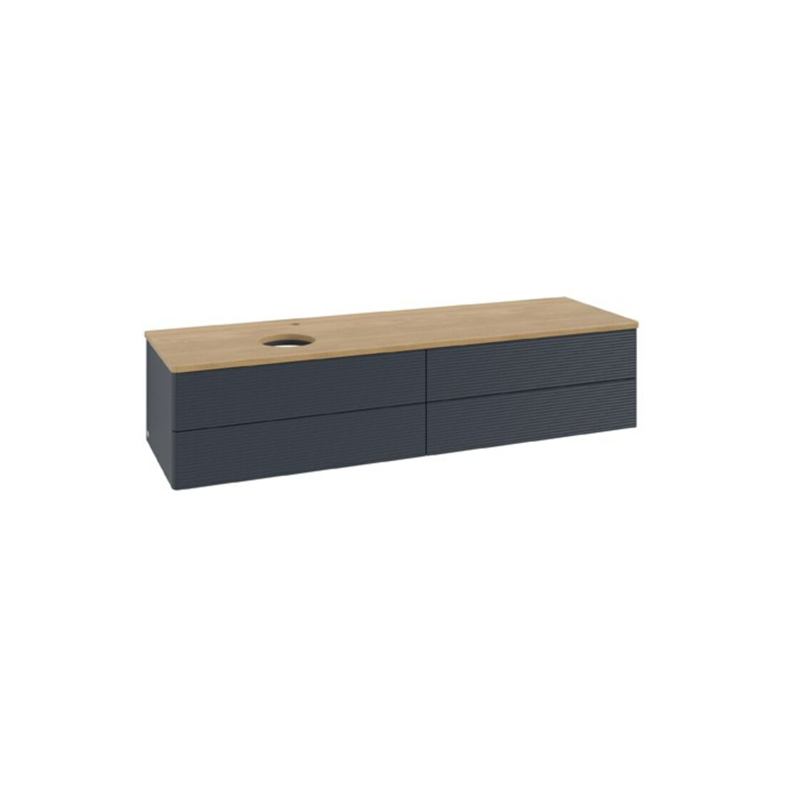 V&B Waschtischunterschrank mit Frontstruktur Antao 160x50cm, HL, WBP hon. Oa, md bl. m Lac