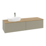 V&B Waschtischunterschrank mit Frontstruktur Antao 160x50cm, HL, WBP hon. Oa, st. Gr m Lac