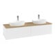 V&B Waschtischunterschrank mit Frontstruktur Antao 160x50cm, HL, WBP hon. Oa, wh. m Lac-3