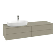 V&B Waschtischunterschrank mit Frontstruktur Antao 160x50cm, HL, WBP Lac, Anthrac. m Lac-1