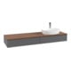 V&B Waschtischunterschrank mit Frontstruktur Antao 160x50cm, HL, WBP w. wal, Anthrac. m Lac-3