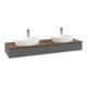 V&B Waschtischunterschrank mit Frontstruktur Antao 160x50cm, HL, WBP w. wal, Anthrac. m Lac-1