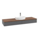 V&B Waschtischunterschrank mit Frontstruktur Antao 160x50cm, HL, WBP w. wal, Anthrac. m Lac-1