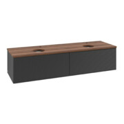 V&B Waschtischunterschrank mit Frontstruktur Antao 160x50cm, HL, WBP w. wal, bla m Lac