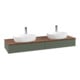 V&B Waschtischunterschrank mit Frontstruktur Antao 160x50cm, HL, WBP w. wal, lea gre. m Lac-1