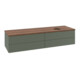V&B Waschtischunterschrank mit Frontstruktur Antao 160x50cm, HL, WBP w. wal, lea gre. m Lac-3