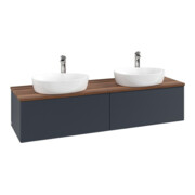 V&B Waschtischunterschrank mit Frontstruktur Antao 160x50cm, HL, WBP w. wal, md bl. m Lac