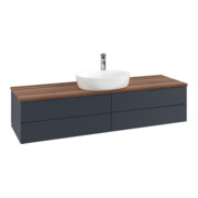 V&B Waschtischunterschrank mit Frontstruktur Antao 160x50cm, HL, WBP w. wal, md bl. m Lac