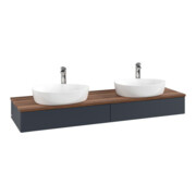 V&B Waschtischunterschrank mit Frontstruktur Antao 160x50cm, HL, WBP w. wal, md bl. m Lac